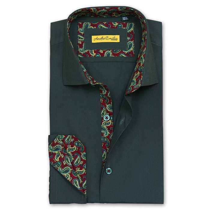 Green dress shirt for mens