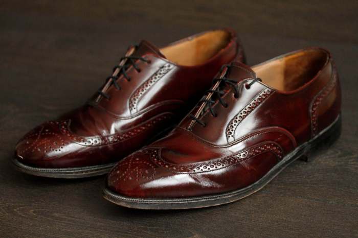 Mens leather oxblood dress shoes