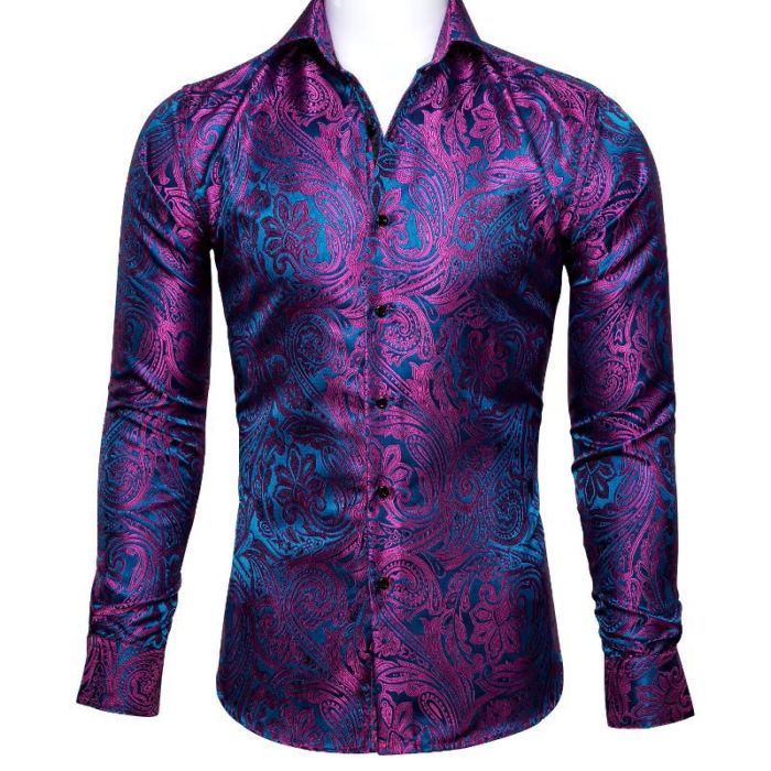 Rose dress shirt men