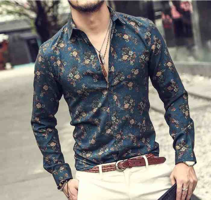 Men floral dress shirts