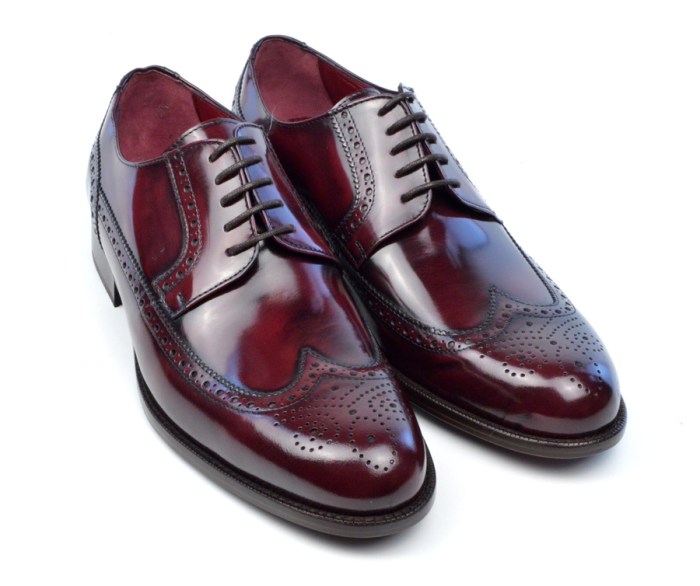 Mens leather oxblood dress shoes