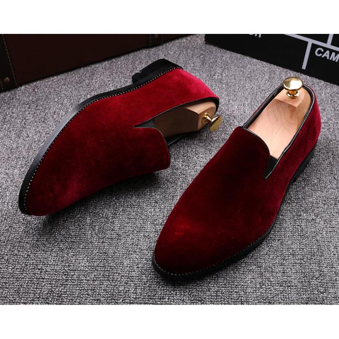 Red dress shoes mens loafers